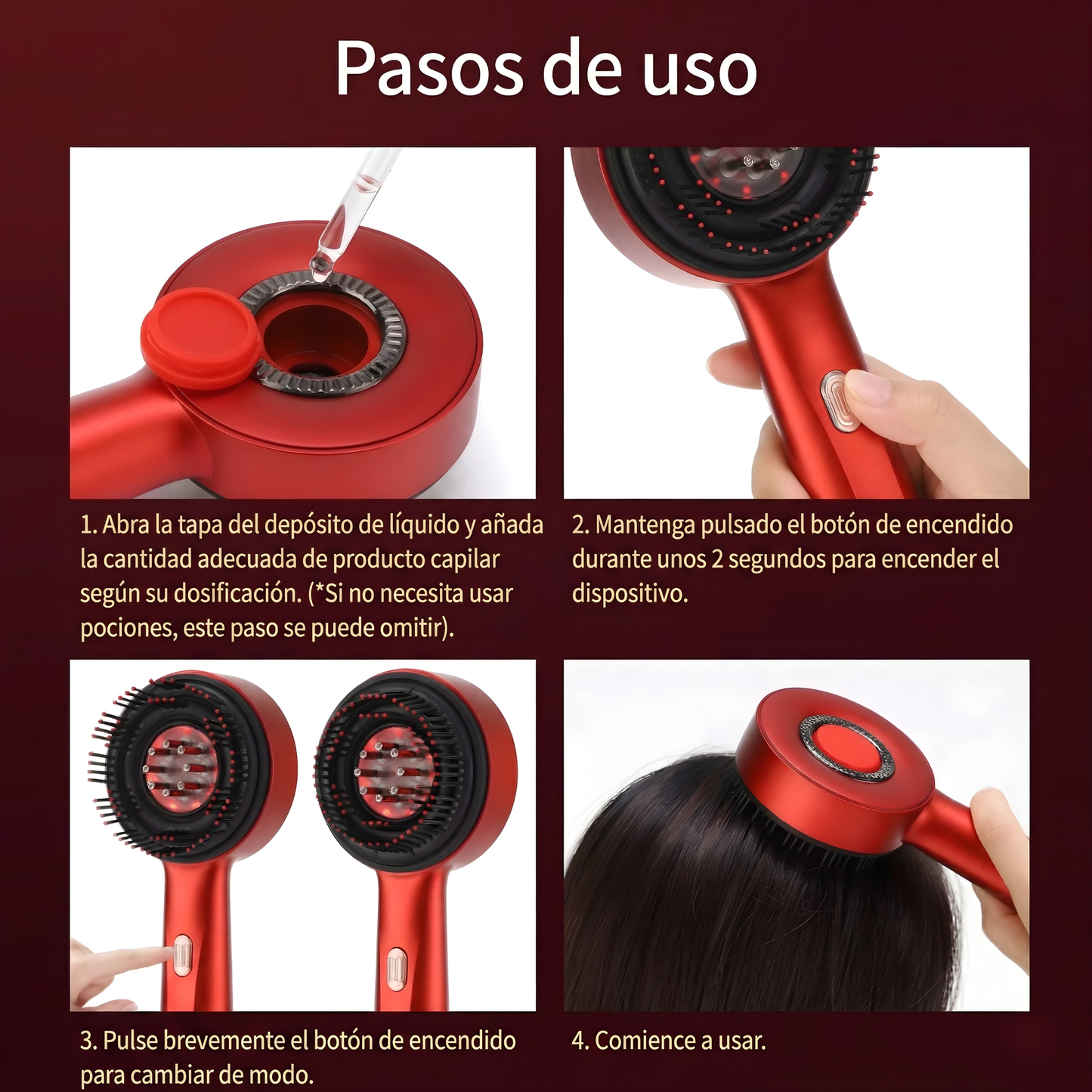 Cepillo masajeador con EMS